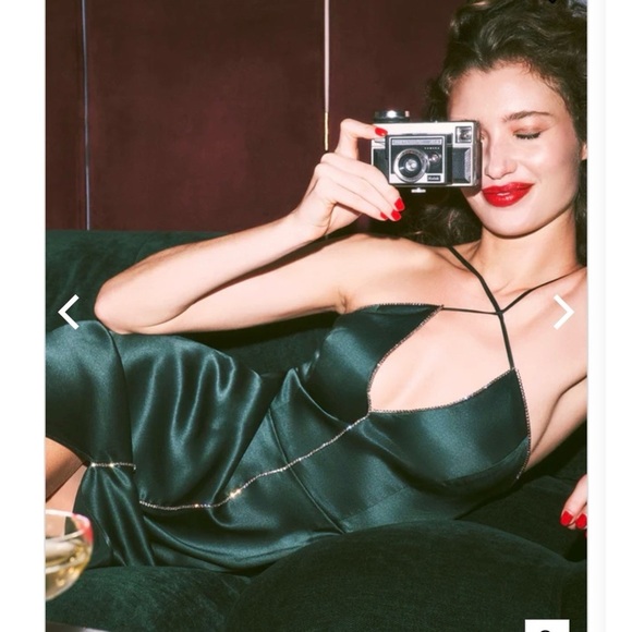 Fleur Du Mal Embellished Silk midi Dress NEW - Picture 8 of 9